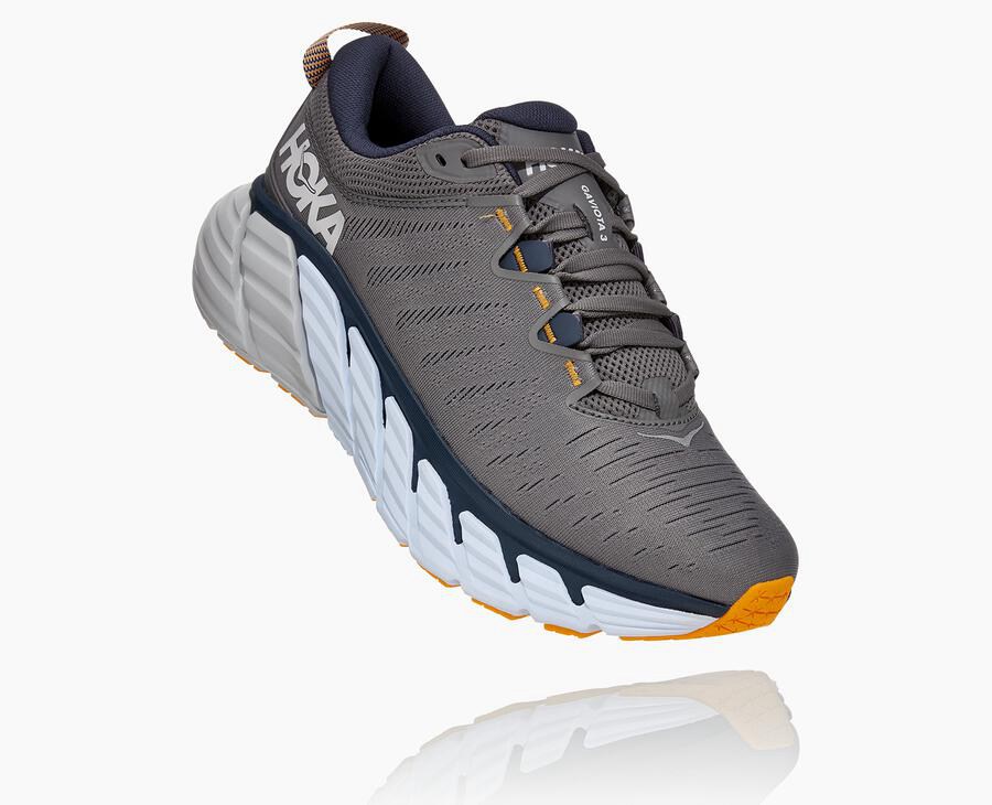 Hoka One One Koşu Ayakkabısı Erkek Gri - Gaviota 3 - XW3590762